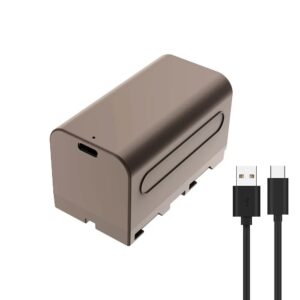Sony NP-F750 Battery 5200mAh with Type-C USB charging port