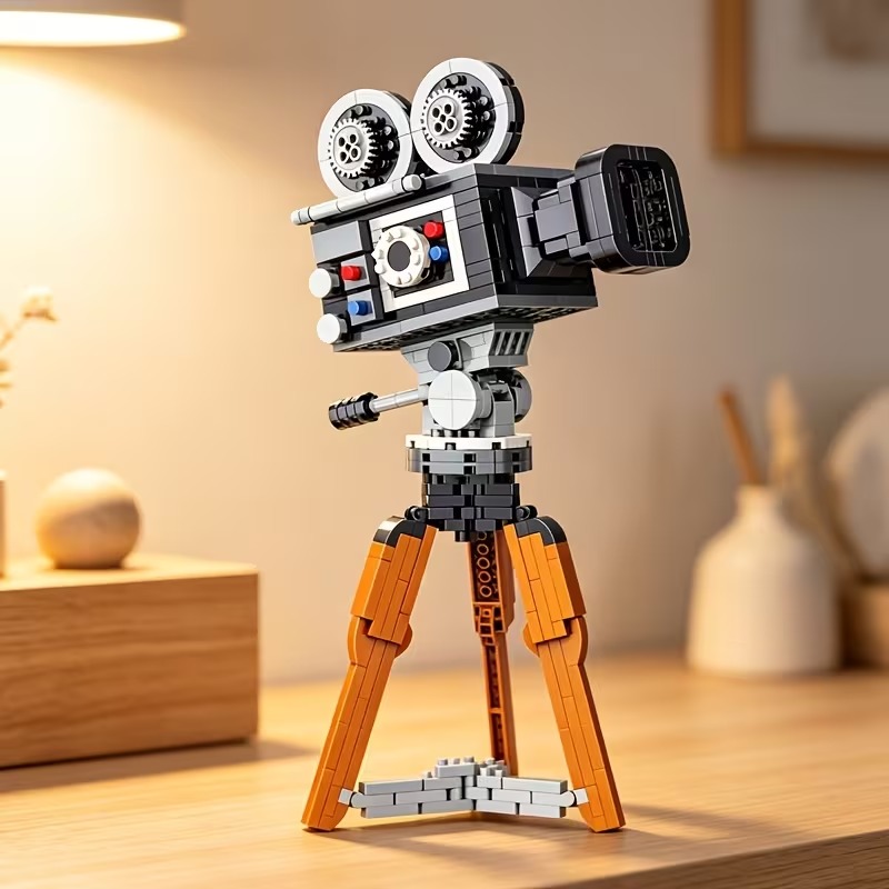 Vintage Film Camera Building Blocks Puzzle